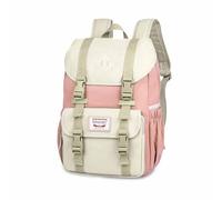 FANDARE Loisir Sac À Dos Collège Sacs Scolaires Cartables Adolescent Sac d'école Garçons Filles Casual Daypacks Sac Ecole pour Outdoor Voyage Campus Université Rose
