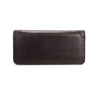 FANDARE Longue Portefeuille Sacs à Main Homme Pochette Cuir Portemonnaie Portefeuille à Billets Porte pour la fête,Voyages, Affaires Marron