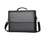 FANDARE Mallette Hommes PU Cuir Sac d'épaule Cartable 12.9 Pouce Laptop Messager Attaché-Case Sacs bandoulière Porte-Documents Business Main Entreprise Pochette Voyage Crossbody Bag Noir