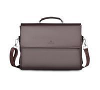 FANDARE Mallette Hommes PU Cuir Sac d'épaule Cartable 12.9 Pouce Laptop Messager Attaché-Case Sacs bandoulière Porte-Documents Business Main Entreprise Pochette Voyage Crossbody Bag Marron