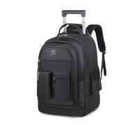 FANDARE Mallettes à roulettes pour Ordinateur Portable Sacoche à roulettes Sac de Voyage 15.6 Pouces Imperméable Trolley Ordinateur Sacs à Dos Polyvalent Urbain pour Hommes Rolling Laptop Bag Noir