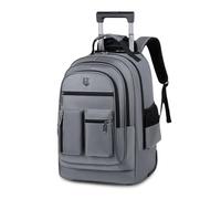 FANDARE Mallettes à roulettes pour Ordinateur Portable Sacoche à roulettes Sac de Voyage 15.6 Pouces Imperméable Trolley Ordinateur Sacs à Dos Polyvalent Urbain pour Hommes Rolling Laptop Bag Gris