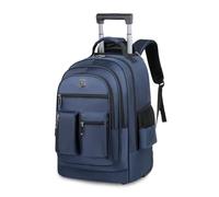 FANDARE Mallettes à roulettes pour Ordinateur Portable Sacoche à roulettes Sac de Voyage 15.6 Pouces Imperméable Trolley Ordinateur Sacs à Dos Polyvalent Urbain pour Hommes Rolling Laptop Bag Bleu