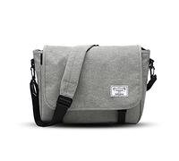 FANDARE Messenger Bag Sac Bandoulière Laptop Briefcase Sacs Portés épaule Sac de Sport Travail Ecole Cartable Polyester Gris Clair
