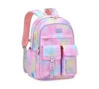 FANDARE Mignon Sac à Dos Enfant Filles Garçons Sacs à dos loisir Galaxy Sac a dos maternelle Cartables scolaires Sacs d'école Sacs portés dos Sacs Scolaires Voyage Femme sac à dos college Galaxie Rose