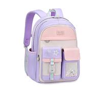 FANDARE Mignon Sac à Dos Enfant Filles Garçons Sacs à Dos Loisir Galaxy Sac a Dos Maternelle Cartables Scolaires Sacs d'école Sacs portés Dos Sacs Scolaires Voyage Femme Sac à Dos College Violet