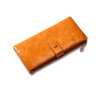 FANDARE Mode Portefeuille Femme Porte-Cartes de crédit RFID Porte-chéquiers Homme Cuir Pochettes Portemonnaie Portefeuille à Billets pour Cartes pour la fête,Voyages, Fête, Achats Marron