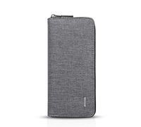 FANDARE Mode Portefeuille Grand Homme Cartes-Rangement pour Billets Pack Polyester Gris L