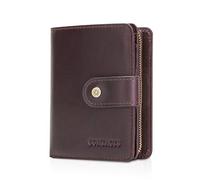 FANDARE Mode Portefeuille Homme RFID Court Porte Monnaie Cuir veritable Portefeuille avec 12 * Fentes pour Carte de crédit,1*Poche à Monnaie, pour Voyage, fête, Mariage, Affaires Marron