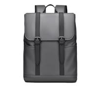 FANDARE Mode Sac à Dos Ordinateur Portable Homme Femme Sac à Main Imperméable PU Cuir Sac à Dos Polyvalent Sac à Dos de Voyage Cartable Fonctionnel Université Sacs à Dos Loisir Gris