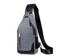 FANDARE Mode Sac de Poitrine Homme Sacoche pour Homme Sac d'Epaule Sacoche avec USB Sac Bandoulière Imperméable Sling Bag pour Cyclisme,Aventure,Équitation,Chasse,Voyage Bleu B