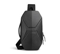 FANDARE Mode Sac de Poitrine Sac d'Epaule Sacoche de Ceinture Sling Crossbody Bag avec USB Homme Sac Bandoulière pour Voyage Randonnée Cyclisme Jogging Daypacks Étanche EVA Noir