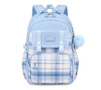 FANDARE Mode Sacs à Dos Loisir Cartables Scolaires Filles Garçon Voyage Sac Ecole Week-end Color-Blocking Daypack Bleu