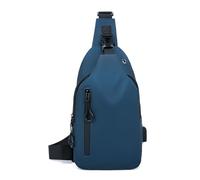 FANDARE Moderne Sport Sac de Poitrine Sacs à Dos porté Travers Homme bandoulière randonnée Banane Ville Imperméable Polyester Voyage Messager Outdoor Sling Bag avec Compartiments Bleu