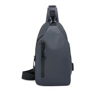 FANDARE Moderne Sport Sac de Poitrine Sacs à Dos porté Travers Homme bandoulière randonnée Banane Ville Imperméable Polyester Voyage Messager Outdoor Sling Bag avec Compartiments Gris