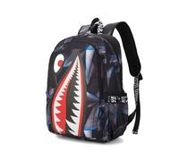 FANDARE Motif requin Sac à dos scolaire léger Cartable pour étudiants Sacoche Sac d'école Sac de cours Collégien Adolescent Sacs à dos pour enfant pour Garçons Filles Voyages School Bag