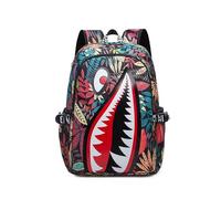 FANDARE Motif requin Sac à dos scolaire léger Cartable pour étudiants Sacoche Sac d'école Sac de cours Collégien Adolescent Sacs à dos pour enfant pour Garçons Filles Voyages School Bag