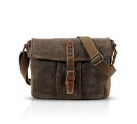 FANDARE New Sac à Bandoulière Ordinateur Portable 7.9 Pouces Envelope Bag Hommes Commerce Voyage Multifonctionnel Envelope Crossbody Bag Respirant Toile, Marron, L, Sac à Dos Loisir