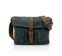 FANDARE New Sac à Bandoulière Ordinateur Portable 7.9 Pouces Envelope Bag Hommes Commerce Voyage Multifonctionnel Envelope Crossbody Bag Respirant Toile Vert