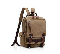 FANDARE Nouveau Sac à Dos Hommes Sling Bag Étudiants Sports Fitness Outdoor à Poitrine Bandoulière Respirant Toile Khaki B