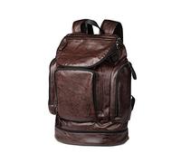 FANDARE Nouveau Sac À Dos Ordinateur Portable 15.6 Pouces Bagages Homme PU Scolaires Cartables avec USB Imperméable Sacs D'école Sacs de Voyage Grande avec Compartiment à Chaussures Sac a Dos Marron