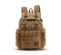 FANDARE Nouveau Sac à Dos Sacs de randonnée Ordinateurs Portables Sac à Dos Cartable Bookbag Alpinisme Multi-Fonction Sac de Toile Vintage,Taille Unique Marron A L