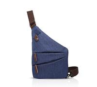 FANDARE Nouveau Sac de Poitrine Segmenté Sac d'Epaule Anti-vol Sacoche Homme Femme Sac Bandoulière Grande Sling Crossbody Bag pour Cyclisme Camping Équitation Voyage Polyester