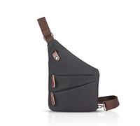 FANDARE Nouveau Sac de Poitrine Segmenté Sac d'Epaule Anti-vol Sacoche Homme Femme Sac Bandoulière Grande Sling Crossbody Bag pour Cyclisme Camping Équitation Voyage Polyester