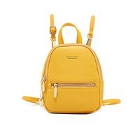 FANDARE Petit Sac à Dos Femmes Sac à bandoulière Sac à Main Collège Sacs Scolaires Cartables Sac d'école Filles Sac Ecole Voyage Casual Daypacks Jaune