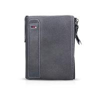 FANDARE Portefeuille avec Blocage RFID Portefeuille à Billets Homme/Femme Porte Monnaie Etui à Carte Porte-Carte de Crédit Sécurisé Cuir Portemonnaie Gris