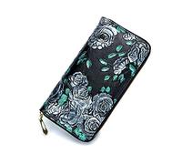 FANDARE Portefeuille Femme Porte-Cartes de crédit Fille Porte-chéquiers Cuir Pochettes Portemonnaie Portefeuille à Billets pour Cartes pour la fête Voyages Clutch Wallet