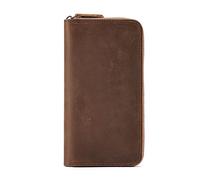 FANDARE Portefeuille Homme Cuir RFID Blocage Porte-Monnaie Rétro Pochette Carte de Crédit Porte Monnaie Portefeuille avec Poche à Monnaie Etui à Carte Porte-Carte de Crédit Bourse Marron