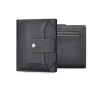 FANDARE Portefeuille pour Femmes en Cuir Véritable avec Blocage RFID, Multifonction Organisatrice de Cartes Bifold, 11 Fentes pour Cartes & 1 Compartiment à Billets pour Usage Quotidien Noir
