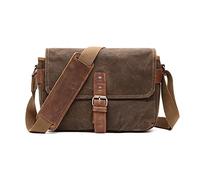 FANDARE Rétro DSLR-Sac Photo Sacs bandoulière Toile Sacoche Sacs à Main Homme Femme Sac Besace Sac d'épaule pour Travail Voyag Ecole Multifonctionnel Sac d'épaule Messager Bag Kaki