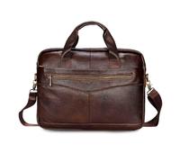 FANDARE Rétro Homme Mallette Cuir Valise Sacoche Messager Sac Porté en Main Serviettes Sacoches Pochette Cartable Sacs Professionnel Porte-Documents Business Voyage Sacs bandoulière Marron