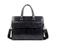 FANDARE Rétro Mallette Sacs pour 12.9 Pouces Ordinateur Portable Sacoches Homme Cuir à Grain de Bois Classique Porte-Documents Cartable Serviette Portefeuille Sac Messenger pour Bureau Noir