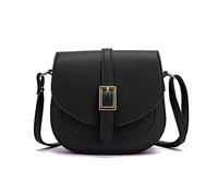 FANDARE Rétro Sac à bandoulière Femme Sac a Main en PU Cuir Sacs Portés épaule Sacoche Besace Messenger Bag Sacs pour Téléphone Chic Pochette Noir