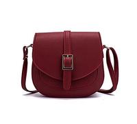 FANDARE Rétro Sac à bandoulière Femme Sac a Main en PU Cuir Sacs Portés épaule Sacoche Besace Messenger Bag Sacs pour Téléphone Chic Pochette Rouge