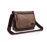 FANDARE Rétro Sac à Bandoulière Toile Sac d'épaule Mallette Homme Femme Sac de Messager pour 12.9 Pouce Laptop Sac de Facteur Crossbody Bag Grande Capacité pour Travail Fac Voyage Sport Business
