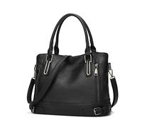 FANDARE Rétro Sac a Main Sacoche Femme Sacs Portés Epaule Cuir PU Étanche pour Achats Fête École Voyage Messenger Bags Noir