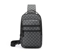 FANDARE Rétro Sac à Poitrine Sac en bandoulière Homme Sac croisé Cuir imperméable Sac porté épaule Voyage Sac Messager Outdoor Sac à Main Garçon Sac à Une Sangle Urbain Sac bandoulière Noir