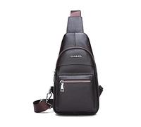 FANDARE Rétro Sac de Poitrine Ultraléger Sac Bandoulière Sling Crossbody Bag Homme Sacoche Homme Affaires Sac d'Epaule Wasserdicht Cuir Sacoche pour Voyage Randonnée Jogging Sling Bag Marron