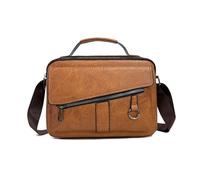 FANDARE Rétro Sacoche Ordinateur Porte-Documents Homme Sac Messenger Cuir PU Serviettes Sacs bandoulière pour Bureau Voyages Travail pour Les Professionnels Hommes d'affaires Sacs portés Main Brun