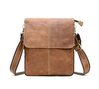 FANDARE Rétro Sacs bandoulière Homme Sacoche Cuir Extensible Sacs pour Téléphone pour Travail Voyag Business Université Ecole Multifonctionnel Sac d'épaule Marron B