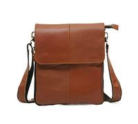FANDARE Rétro Sacs bandoulière Homme Sacoche Cuir Extensible Sacs pour Téléphone pour Travail Voyag Business Université Ecole Multifonctionnel Sac d'épaule Marron A