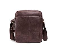 FANDARE Rétro Sacs bandoulière Sac Besace Homme Sacs à Main Cartable Cuir Sacs à Dos porté Travers Sacoche Imperméable Messenger Bag Entreprise Sac d'épaule Pochette Entreprise Voyage Marron foncé