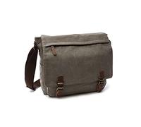 FANDARE Rétro Sacs bandoulière Toile Sacoche Sacs à Main Homme Femme Sac Besace Sac d'épaule Adapter 12,9 Pouces Ordinateur Portable pour Travail Voyag Business Université Ecole Sac Messager Gris