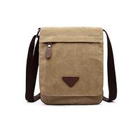 FANDARE Rétro Sacs bandoulière Toile Sacoche Sacs à Main Homme Femme Sac Besace Sac d'épaule pour Travail Voyag Business Université Ecole Multifonctionnel Sac d'épaule Messager Bag Kaki