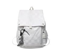 FANDARE Sac à Dos 15.6 Pouces Homme Femme Sac à Dos Multifonction Nylon Imperméable pour Voyage Travail et Usage Quotidien Style Moderne et Minimaliste Blanc