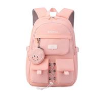 FANDARE Sac à Dos avec Porte-Monnaie, Sac Scolaire Tendance pour Collège & Lycée, Sac journée Polyvalent pour Filles & Garçons de 5 à 16 Ans - Usage Quotidien, Voyage, Campus Rose
